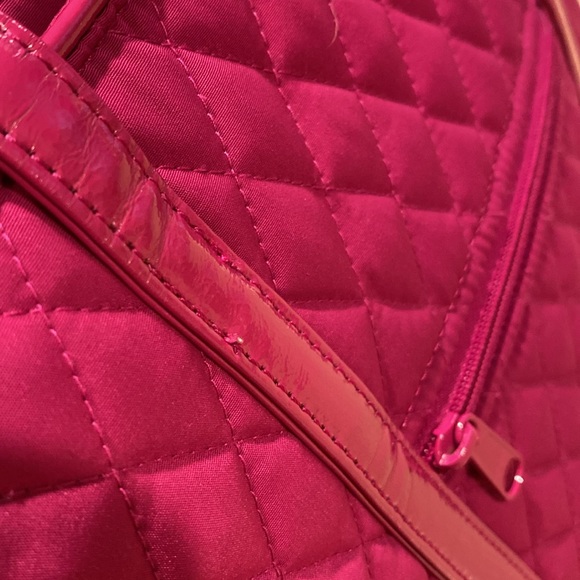 Vera Bradley Quilted Tote Fuchsia Shoulder Bag Purse - Picture 16 of 17